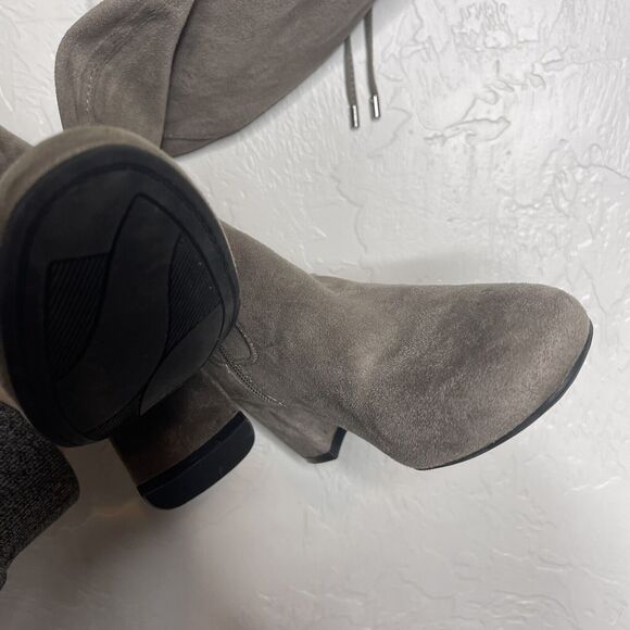 Liz Claiborne Yarmont Block Heel Over the Knee Boots Tan Taupe Size 6M - Picture 13 of 16